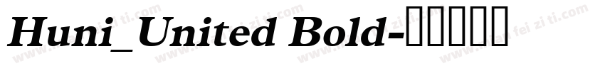 Huni_United Bold字体转换